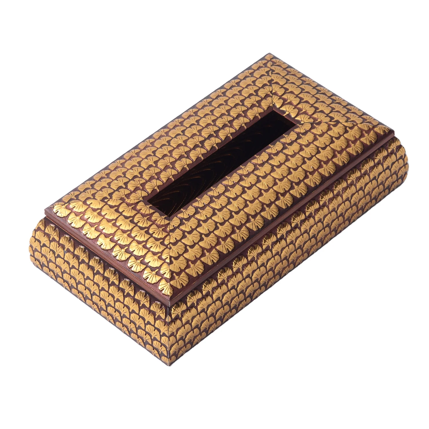 Ginkgo leaf  Home Rectangular Tissue Scales pattern Tissue Paper napkin Box case Household Office Holder Tissue Box
