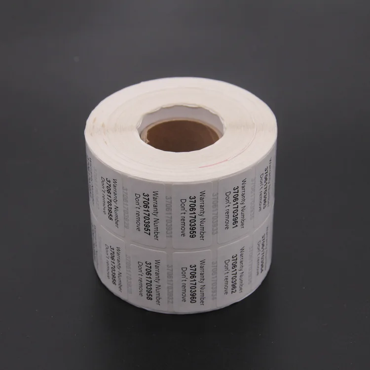 Small Serial Number Roll Self-Adhesive Custom Printed Packaging Labels Wholesale