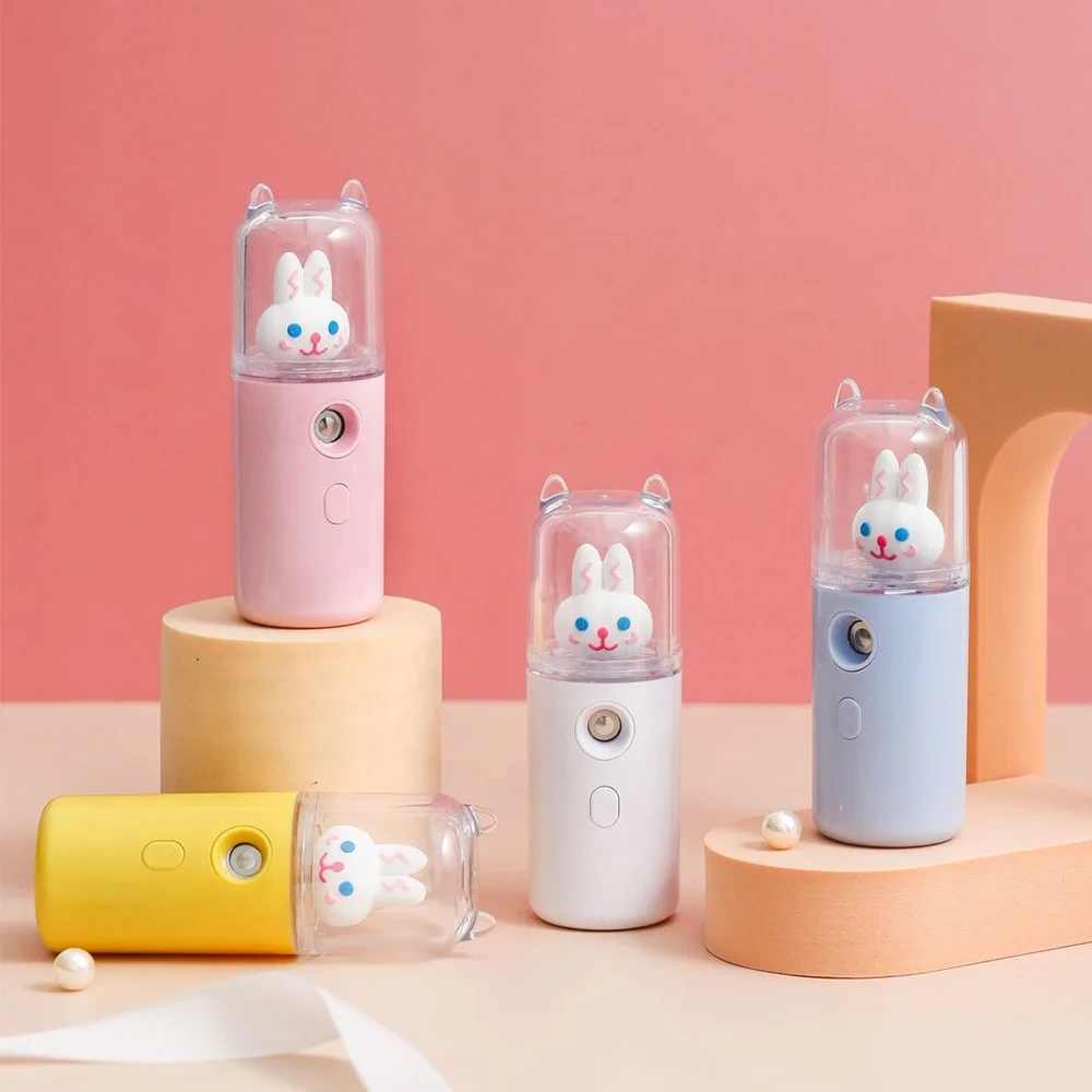 Nano Mist Sprayer Carton Facial Steamer Cooling Face Sprayer USB Chargeable Portable Humidifier Skin Care Moisturizing 30ML