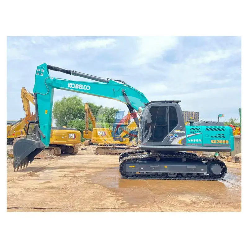 Kobelco SK200-8 used excavator 20 ton in stock crawler digger hydraulic machine excavadora backhoe secondhand Kobelco 200