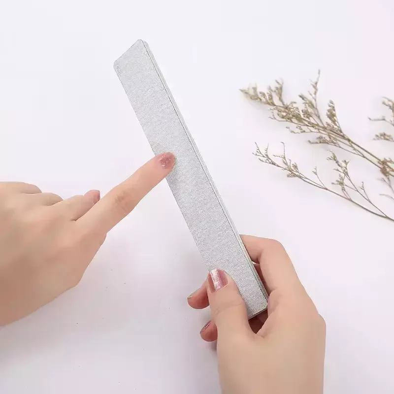 Customized logo 100/180/240 Zebra Rectangular manicure special double-sided trimming and polishing nail file
