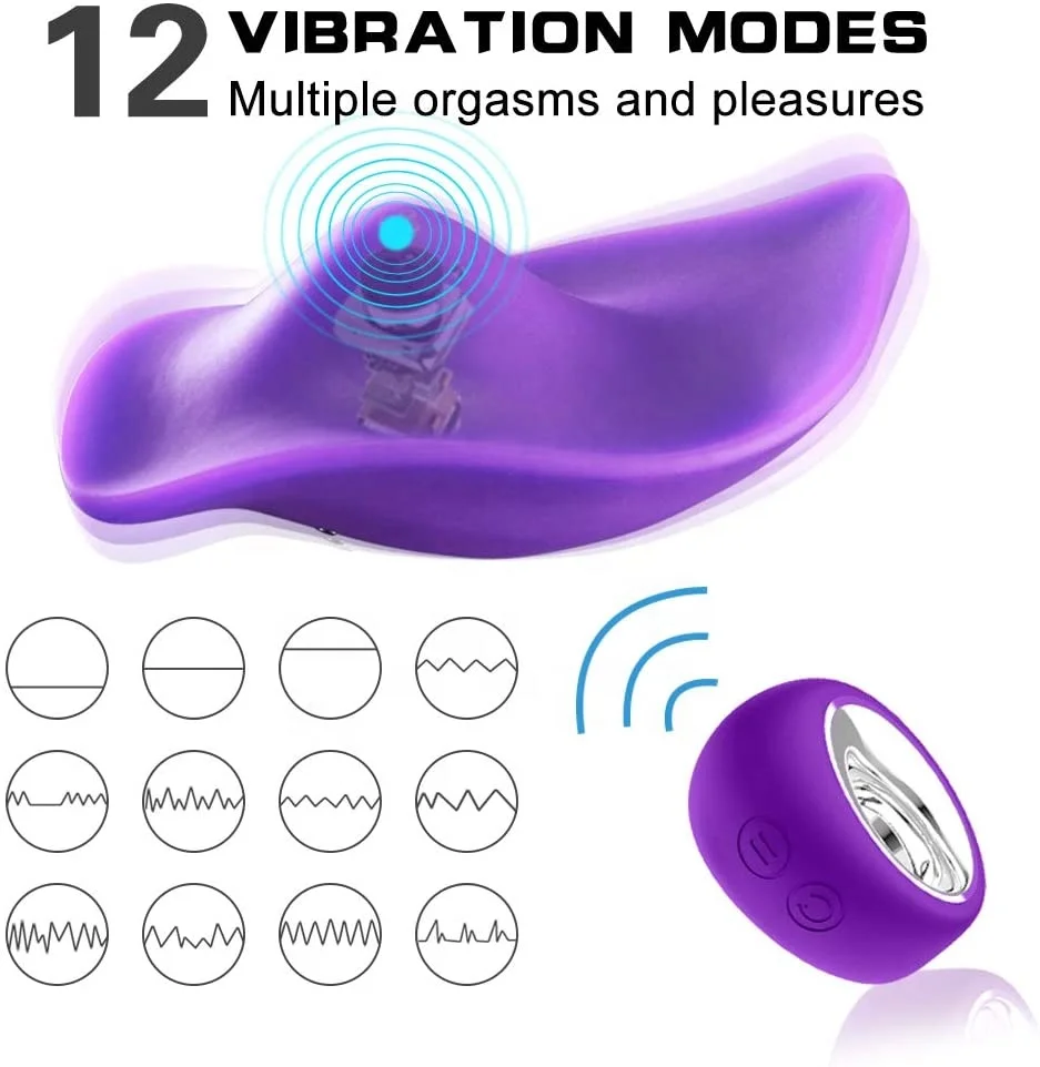 Wearable Butterfly Panty Vibrator, G Spot Clitoris Massager Remote Control Vibrating Panties for Women Sex Toys Shop