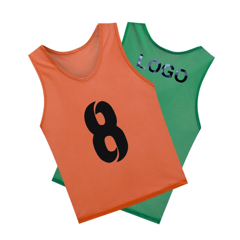 Wholesale Custom Pinnies High Quality numbered sports bibs Hot Team Soccer Training Bibs football vest