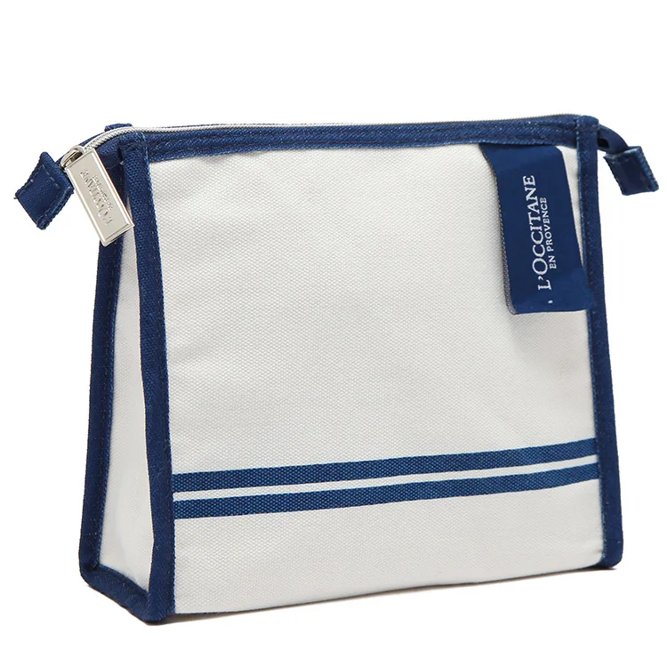 
Eco Friendly Custom Printed Natural Linen Jute Cosmetic Toiletry Makeup Zippered Pouch Bag with Bottom 