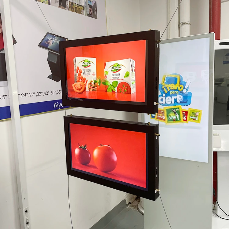 Hot Selling FHD 1920x1080 pixels Product IPS Panel  Hanging Lcd Signage Network Digital Signage Display