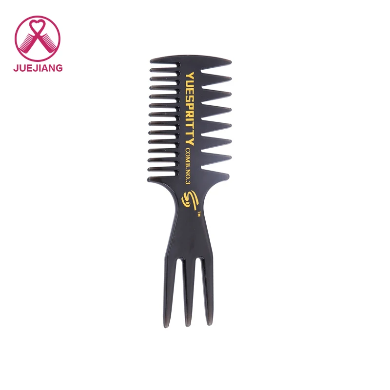 Free Sample Wholesale  Comb For Salon Barber Plastic Large Oil Hair Afro Pick Comb Men Styling Texture Retro Comb