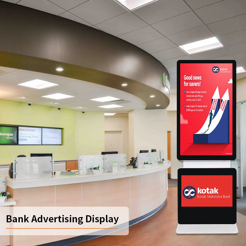 interact rotate screen digit signag player floor stand kiosk digital signage and displays