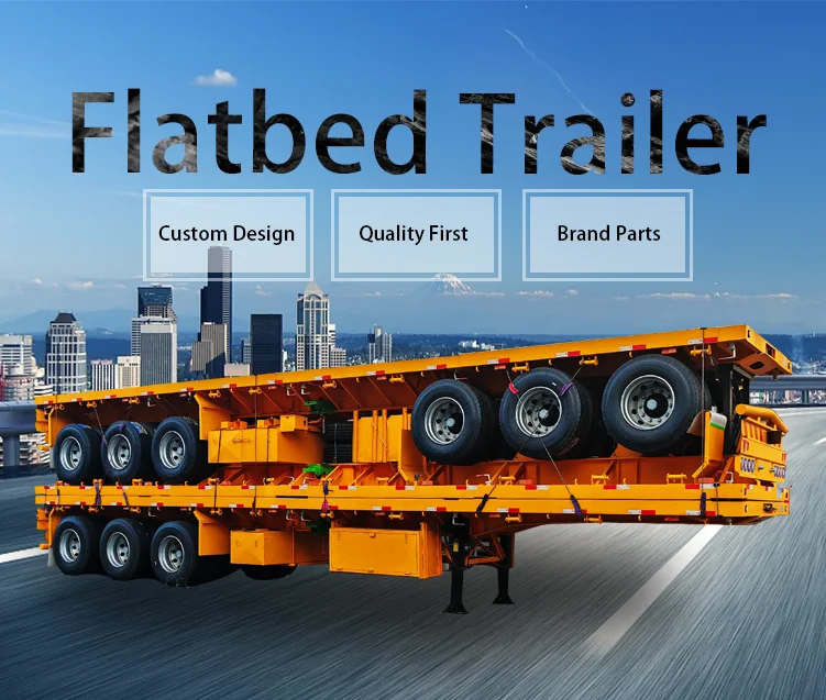 53ft 30 Ft 4 Axle Flatbed Trailer Flatbed Semi-Trailer for Sale Philippines
