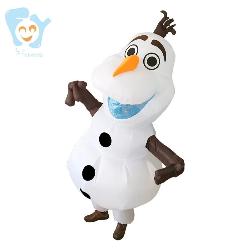 la funcosa Funny  Christmas New Year Cosplay Mascot Inflatable Olaf  Snowman Costumes