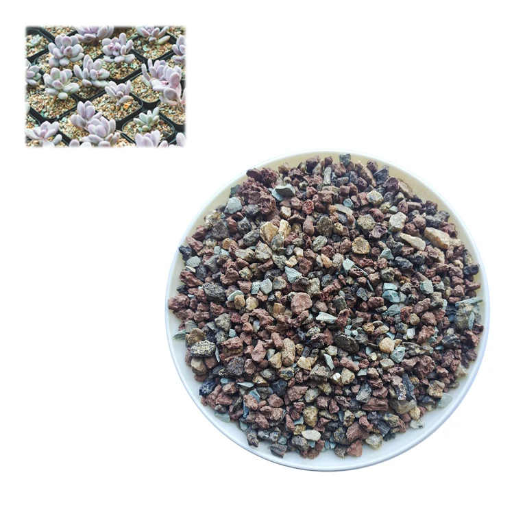 Mixed with multiple minerals zeolite powder volcanic rock maifan stone for succulent plant rainbow stone