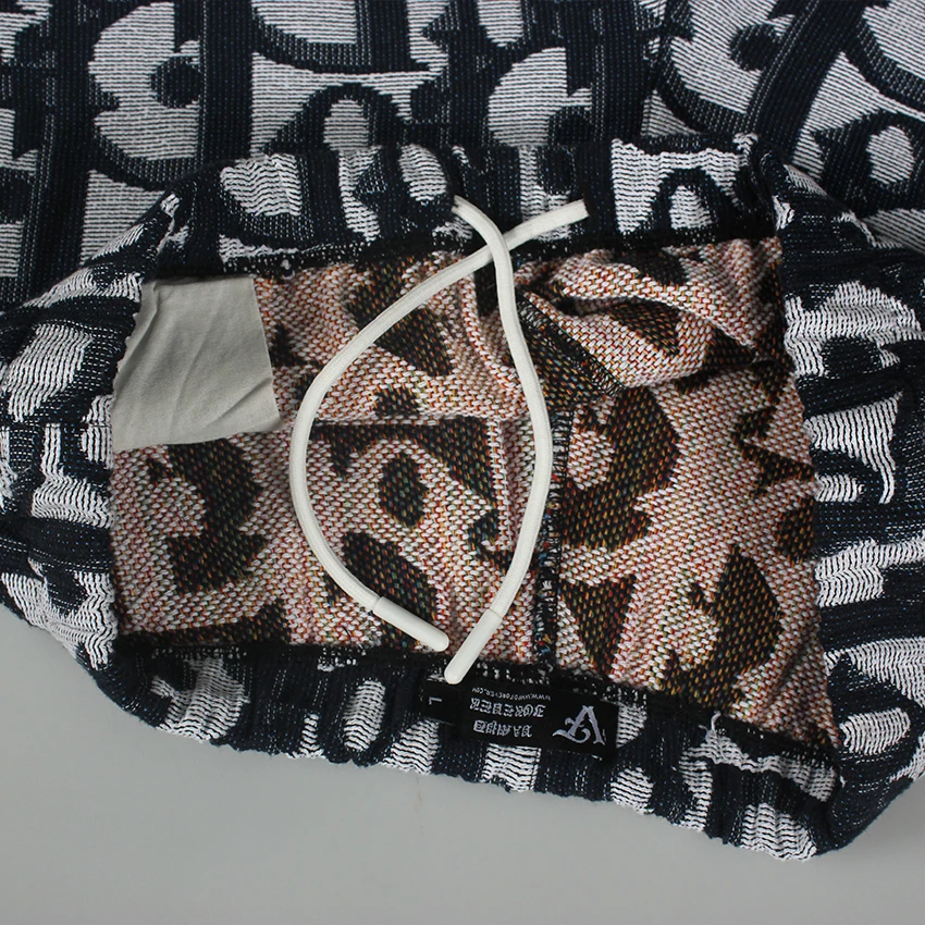 Customized Design Jacquard Soft Comfortable Waist Woven Tapestry Custom Logo  Shorts