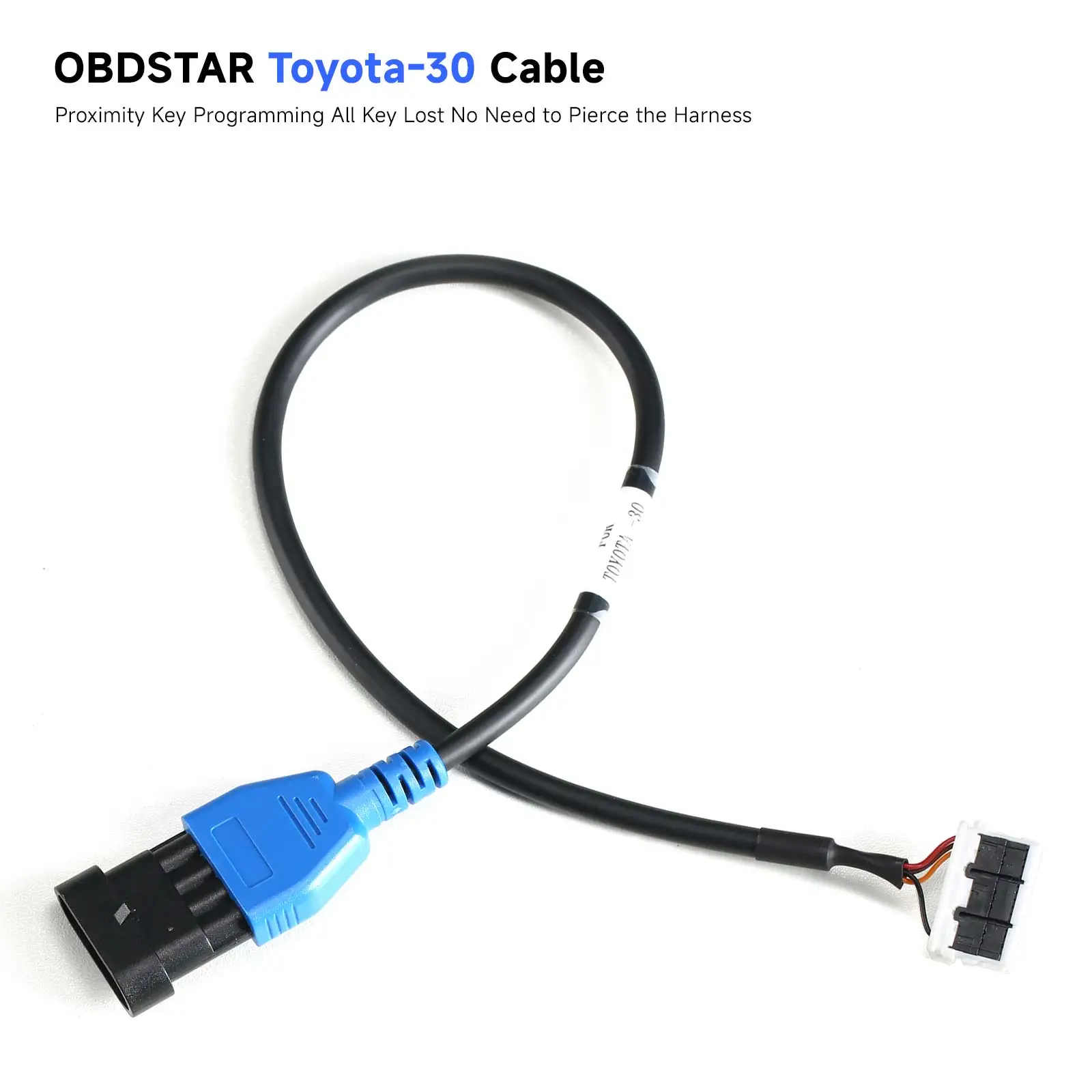 NEW OBDSTAR Toyota-30 V2 Cable 30PIN Connector Proximity Key Program All Key Lost No Need to Pierce the Harness support 4A 8A-BA