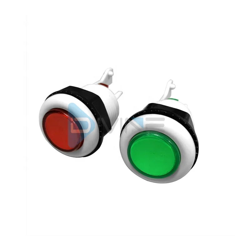28mm LED American Style Arcade Game Plush Button Round Button For Game Accessory Switch Push Button