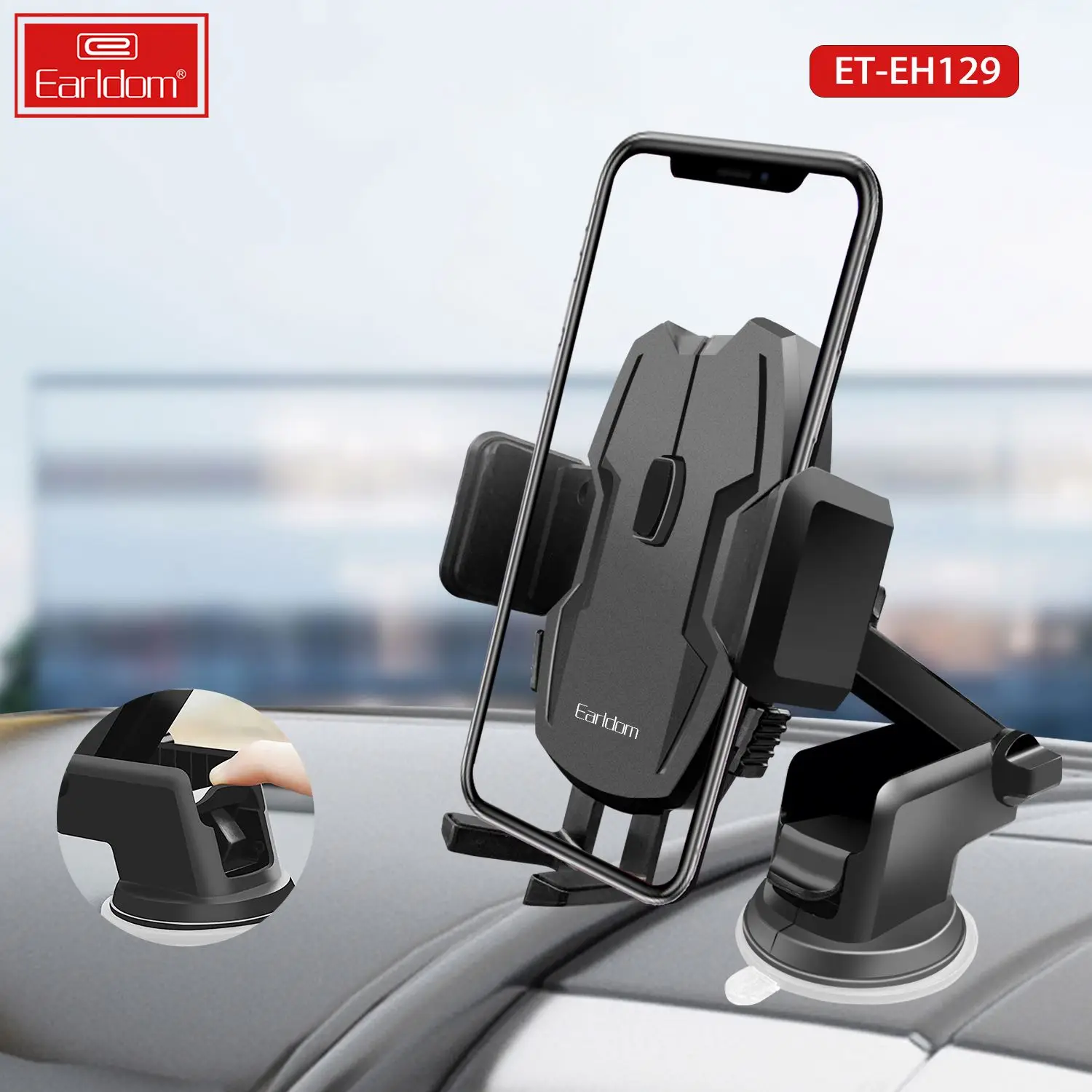 Earldom Universal Long Arm Windshield Cell Phone Car Stand Dashboard Mobile Holder For phones