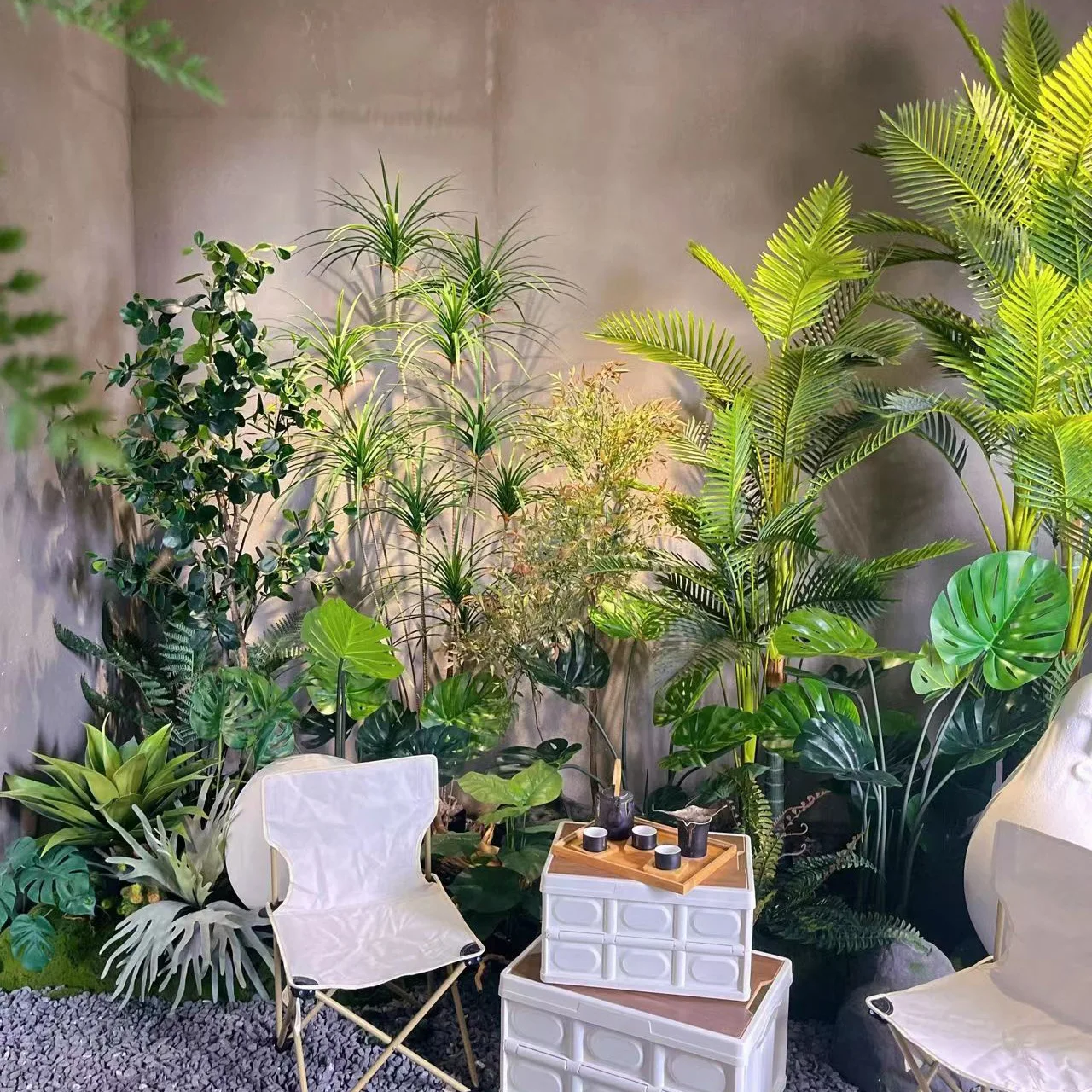 Large scale landing simulation green plant landscaping combination indoor landscape for decoration