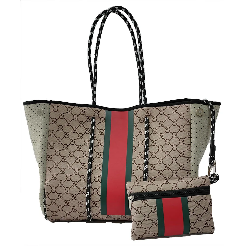 Wholesale Best Selling Neoprene Dry Swim Tote Large Women Accept Customized  Mesh Beach Bag