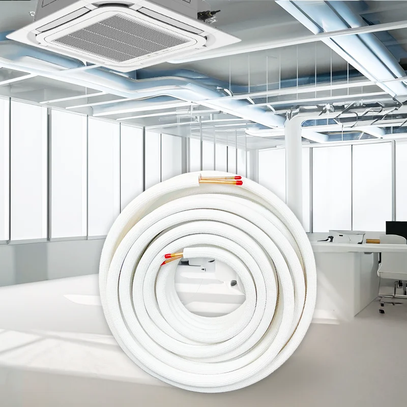 Scottfrio High Quality Air Conditioner Copper Pipe Insulated White Pe Copper Pipes For Ac