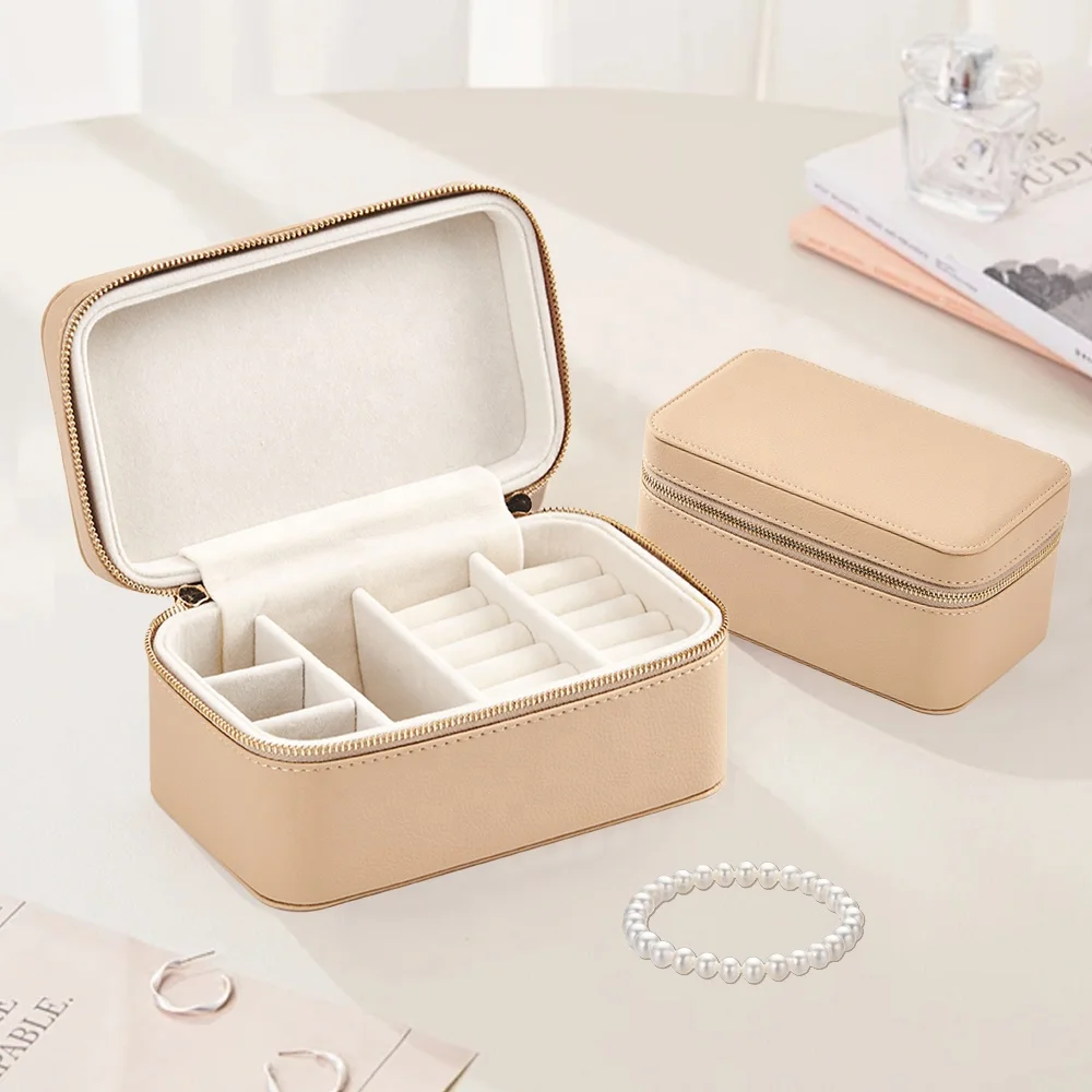 Personalized Jewelry Display Boxes Custom Leather Luxury Rings Necklace  Jewelry Box For Lover