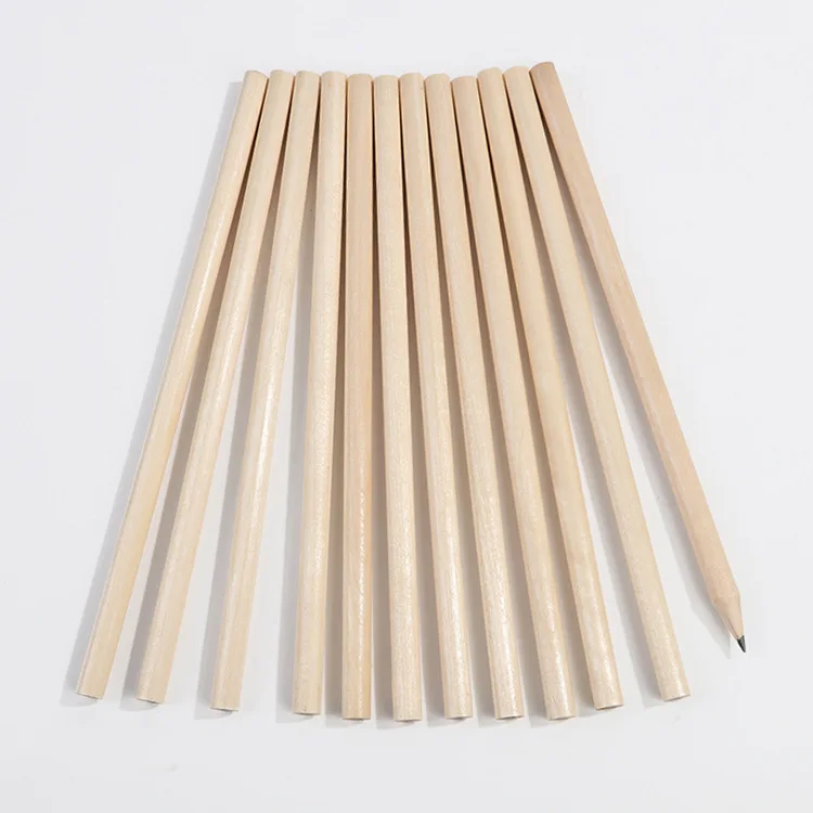 Custom Logo Raw Wood Color Standard Sketch Drawing HB Graphite hexagon Pencil