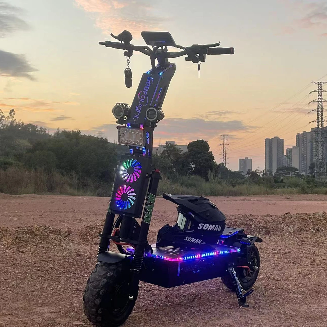 2025 NEW 10000W 15000W APP Control 8000W Big Wheel 72V 30/40/50Ah Electric Scooter 14 Inch off Road for Adults