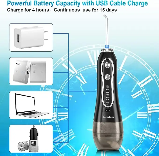 H2ofloss 5 modes 8 nozzles teeth cleaner water flosser Electric water dental flosser oral irrigator