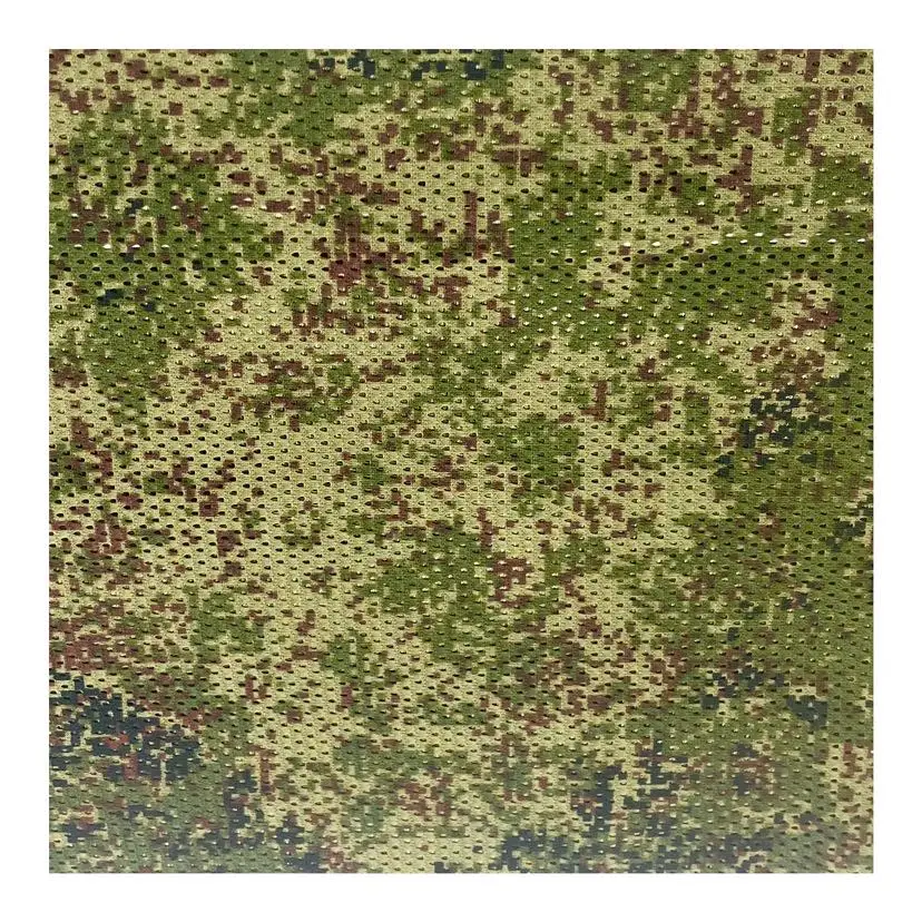 100% polyester digital pixel print breathable camouflage mesh fabric for outdoor scarf shoes hat bag jackets