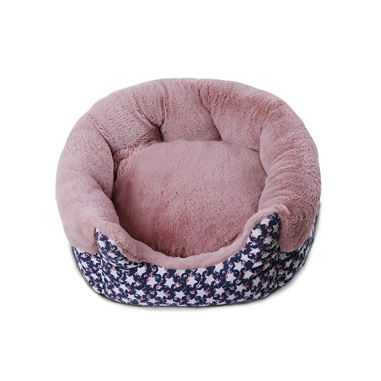 Fluffy Comfortable Calming PP Cotton Washable Long Plush Deep Sleep Pet Dog Cat Bed comfortable warm bed for