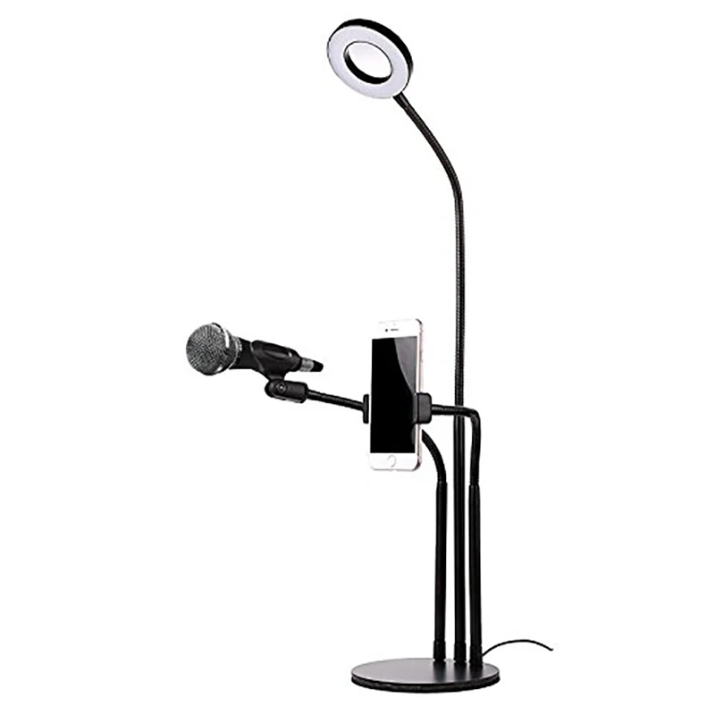 2020 Photo Studio Selfie LED Ring Light with Cell Phone Mobile Holder tripod stand for Youtube Live Stream Makeup Camera Lamp
