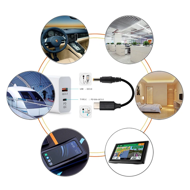 12V Pd триггер приманка Usb Эмулятор 3 5*1 35 мм trigeer дневные ходовые огни 12v Белый Тип C Dc/Dc разъем Type-C кабель