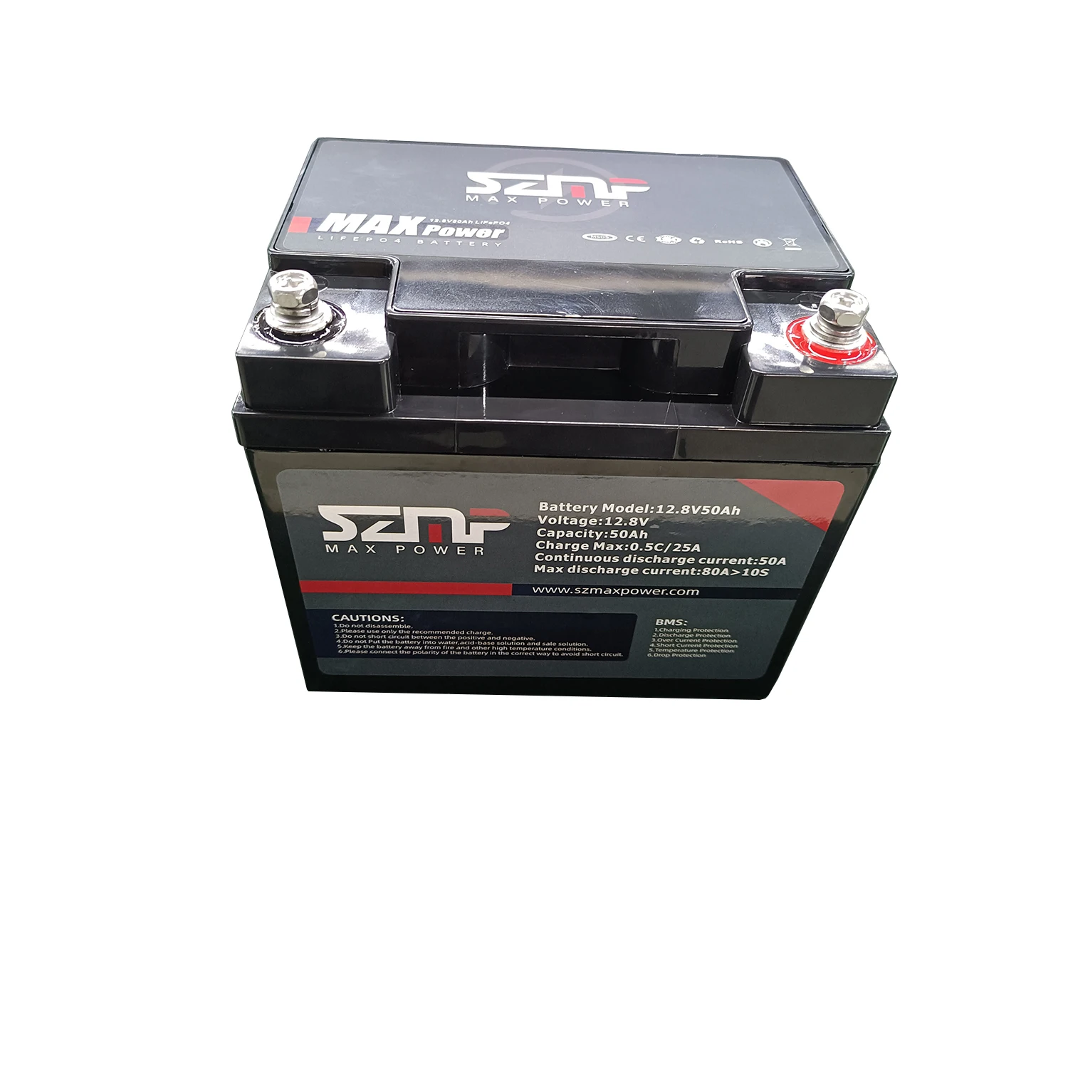 Max power12V 50AH Заводская Прямая батарея LiFePo4 домашняя для хранения солнечной батареи