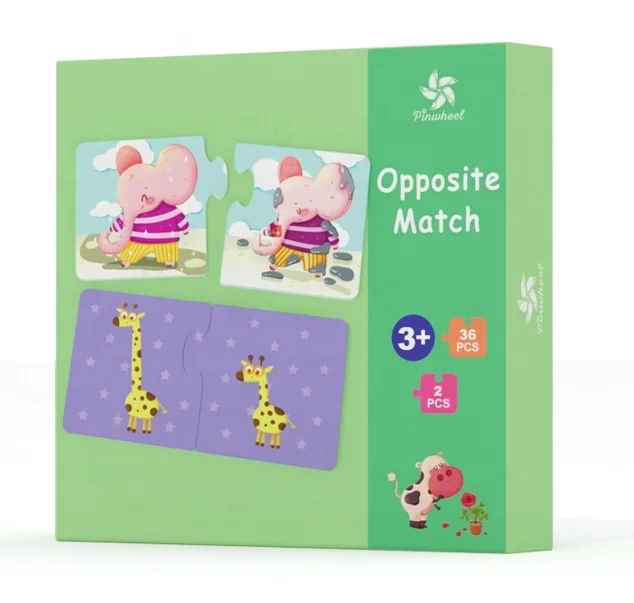 Ready to ship 2021 Pinwheel Matching Game for Toddlers  2-4 Years Old 36 Learning Cards Opposite Matching