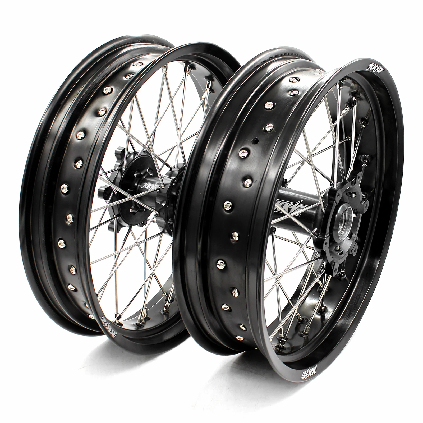 KKE 3 5/4 25*17 комплект колес Supermotard совместимых с SUZUKI DRZ400 DRZ400E DRZ400S 2000-2021 DRZ400SM черный