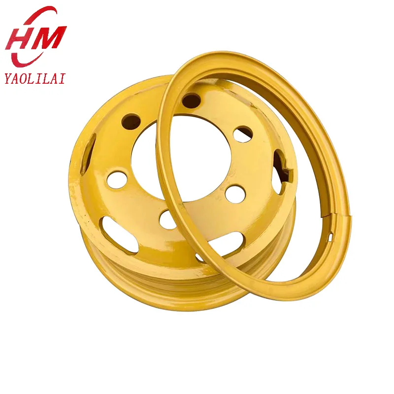 Wholesale 6 holes 5.5-16 inch trailer steel wheel rims 5.5F-16 engineering wheels for 650-16 tires