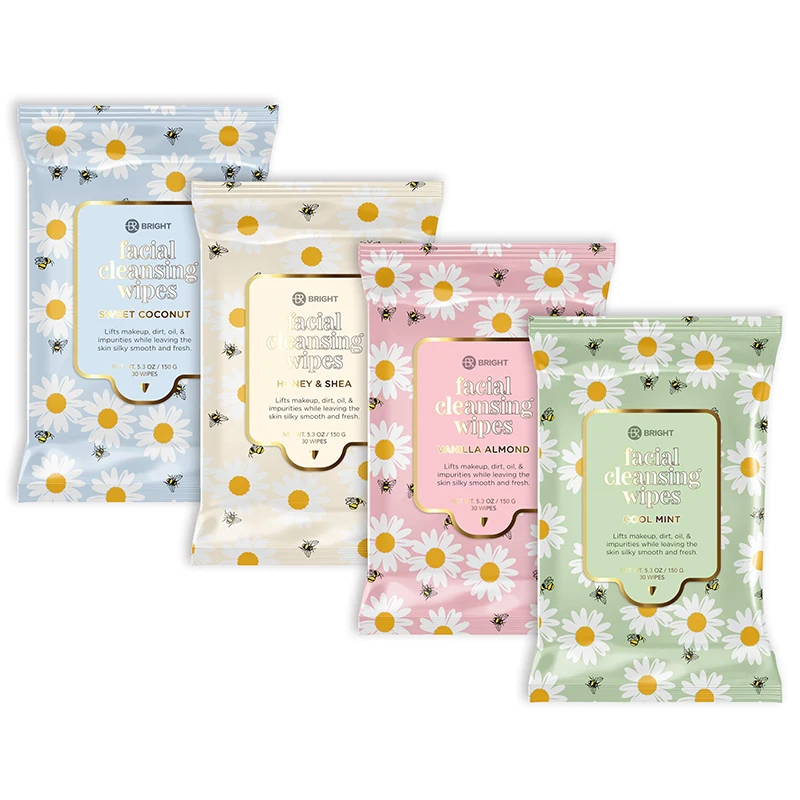 Makeup Remover Wipes Hydrate Skin Remove Oil And Dirt Organic Facial Cleansing Wipes