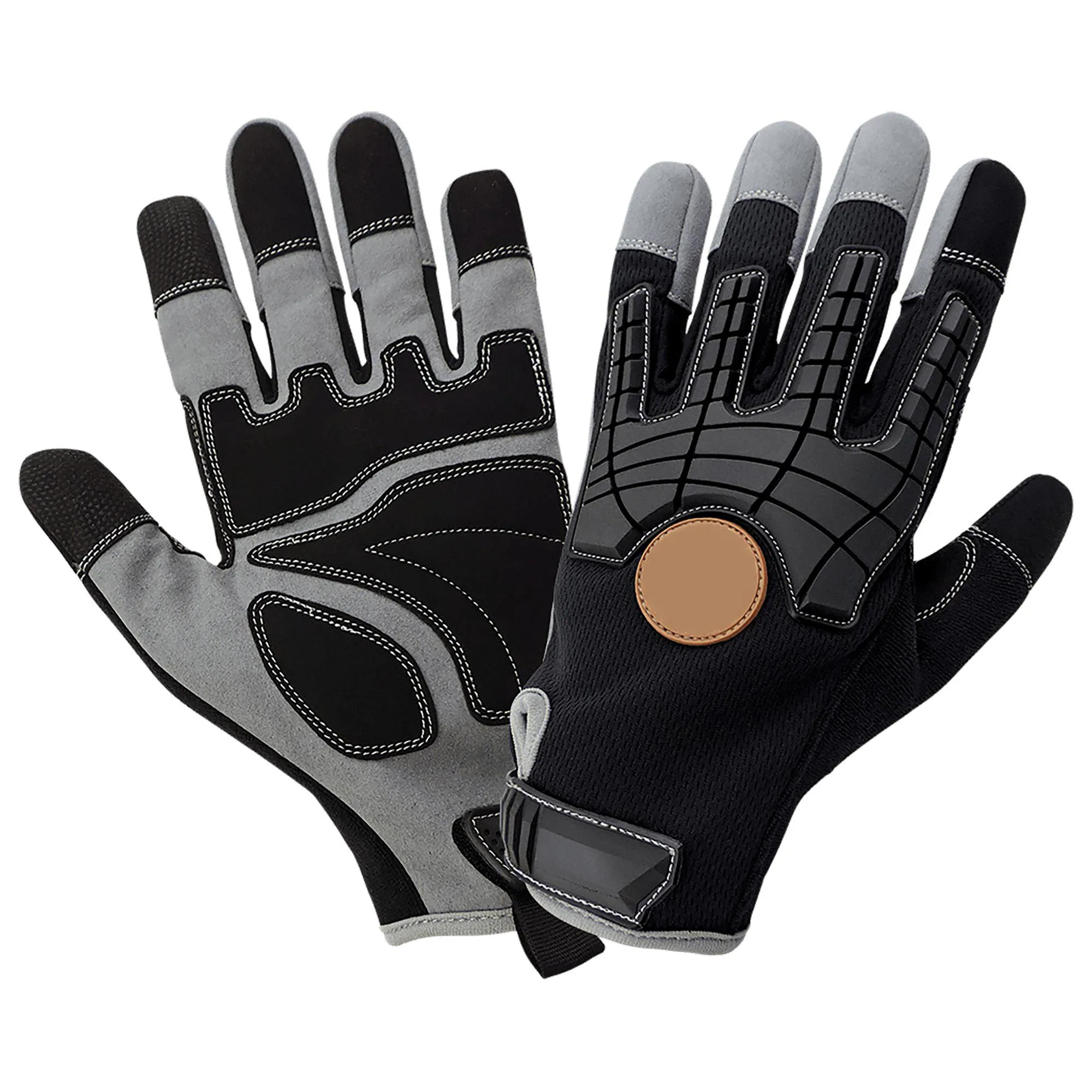 OEM Mechanic Gloves Safety Work Gloves Synthetic Leather Sensitive Touchscreen Durable Soft Flexible Impact protection