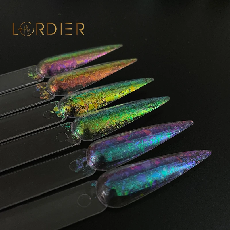 High Quality New Chameleon Holographic Rainbow Nail Glitter Flake