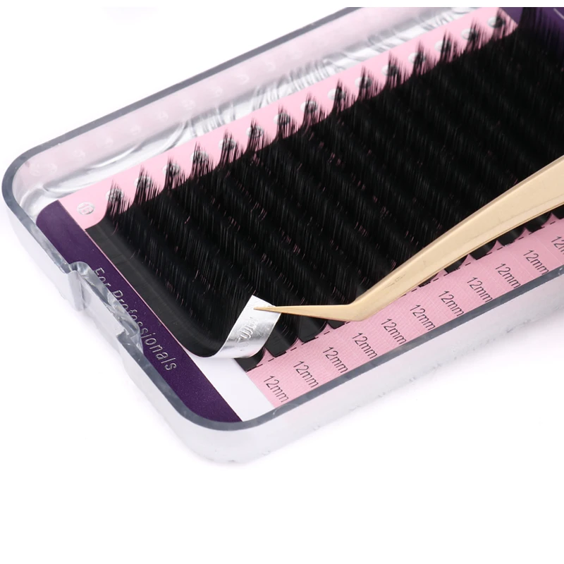 Dancingswan Fast fanning eyelash extensions natural fluffy hand made lash classic Volume eyelash extensions