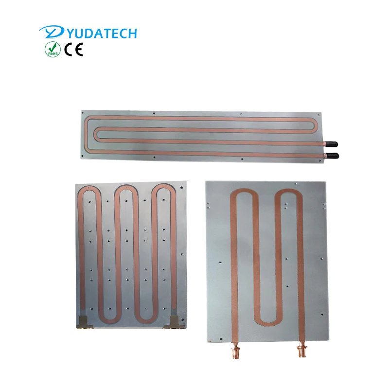 Customized High Power IGBT liquid water cold plate copper tube water cold aluminum plate