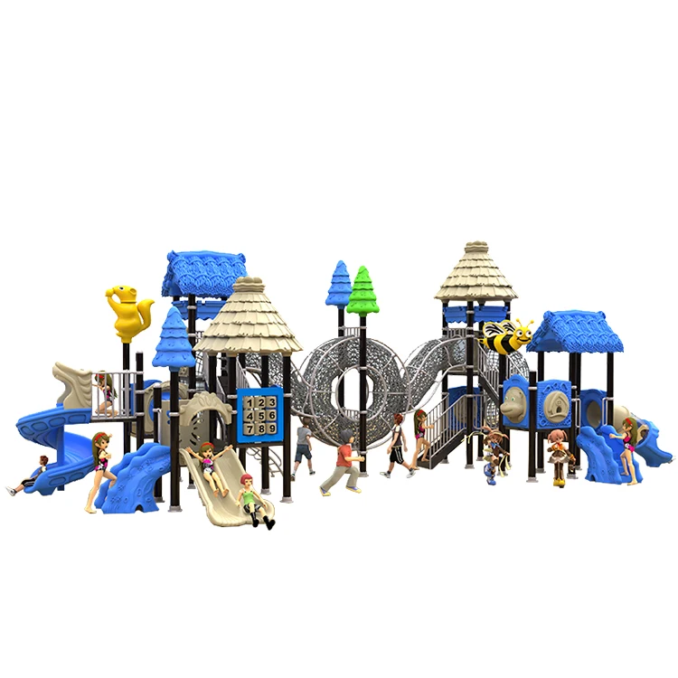 Amusement Park Facilities Children Plastic Slide Playhouse for Kids Equipment Games Set Playground Outdoor