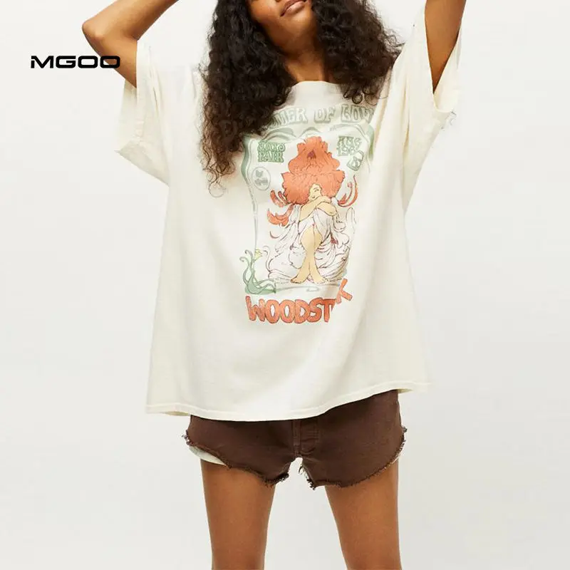 100% Organic Cotton Washed Soft Vintage Look T-Shirt Dress Tunic Tee