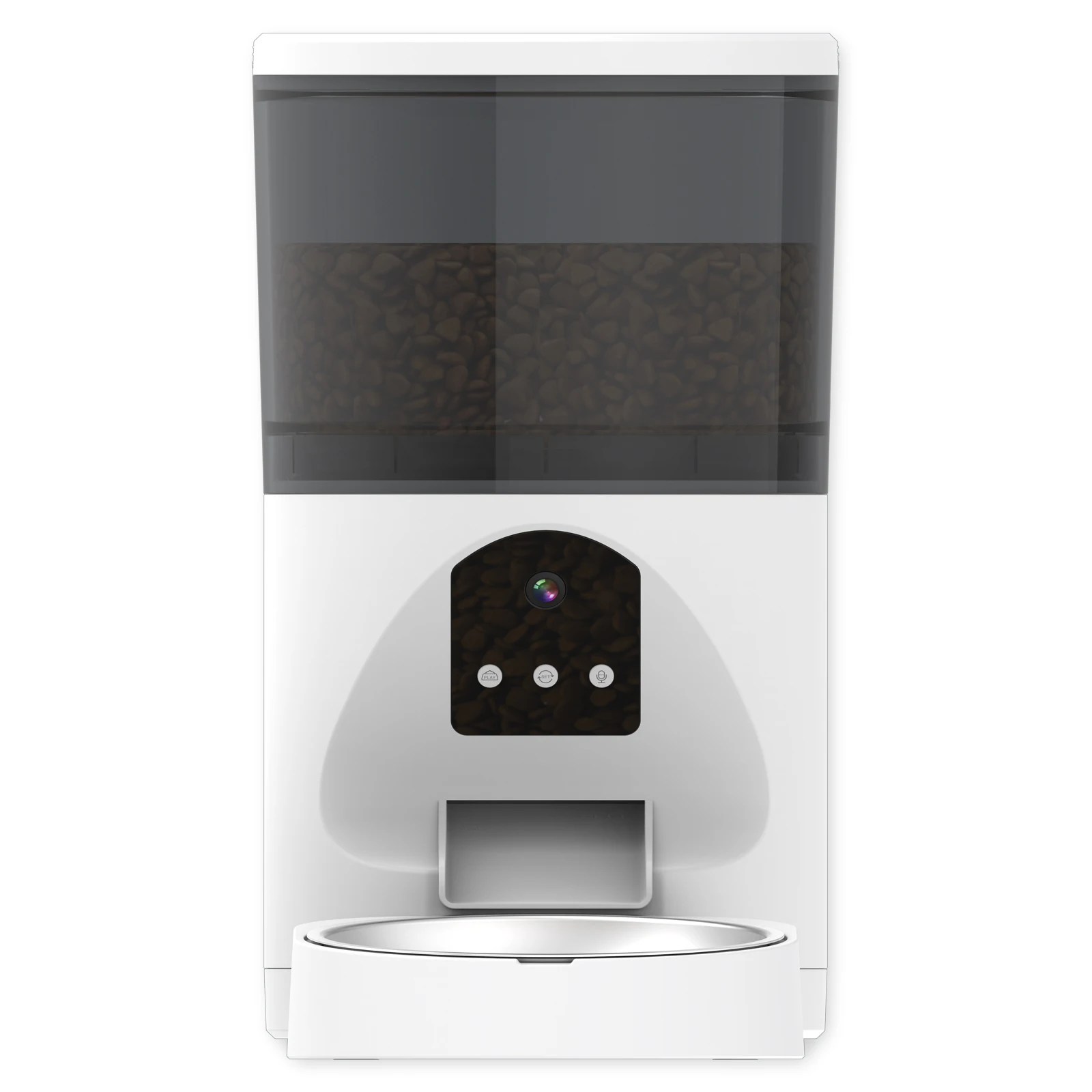 Smart Pet Supplies Timed Dog and Cat Feeding Stainless Steel Bowl 6L Grain Bin Automatic Cat Feeder