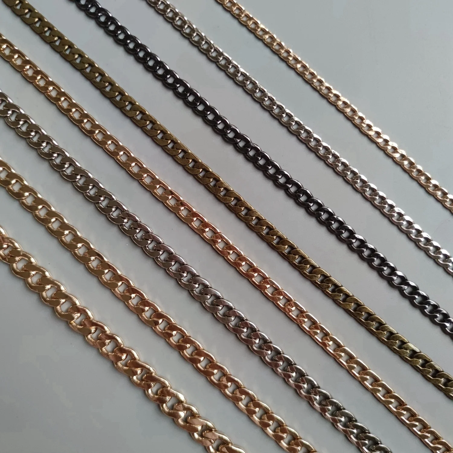 Тяжелые овальные металлические плоские цепи для брюк