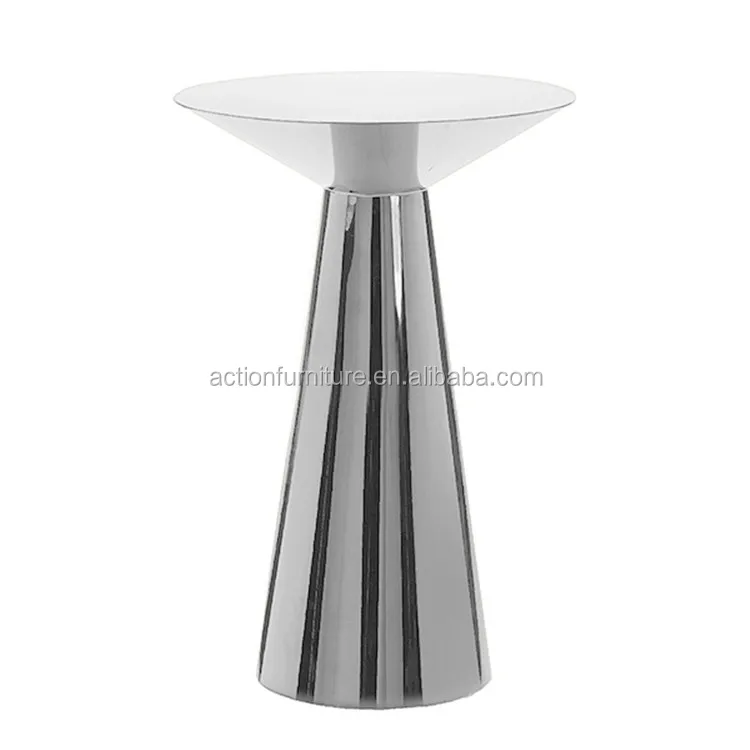 stainless steel  gold bar table with round base for wedding hotel dining