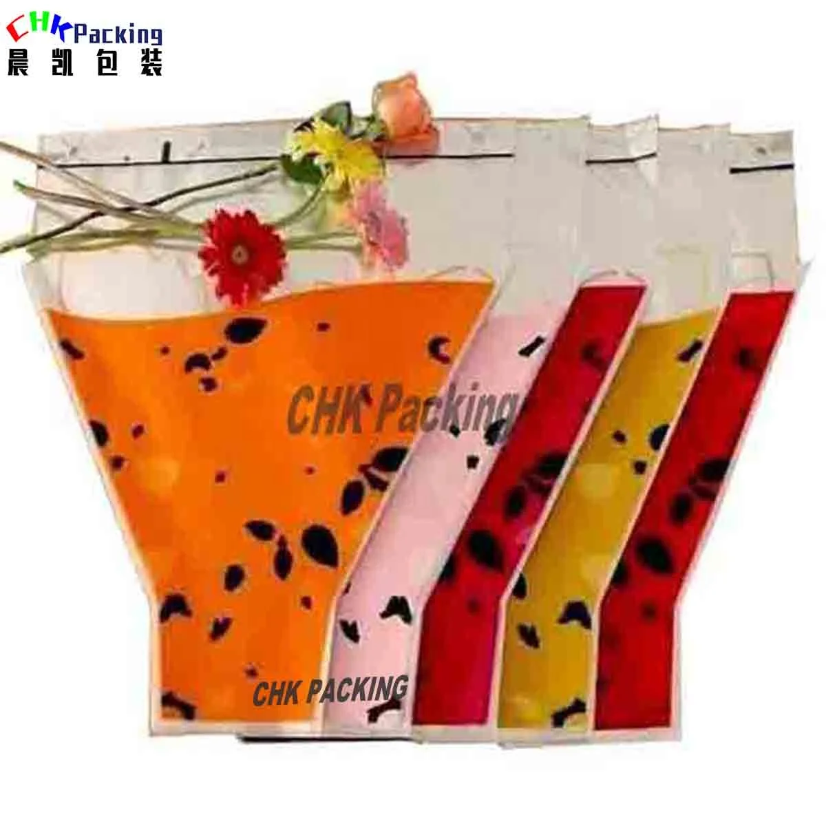 Китайский высококачественный цветочный горшок с принтом пла, рукава для букета/пластиковая упаковка, упаковочные рукава для разрезанных цветов