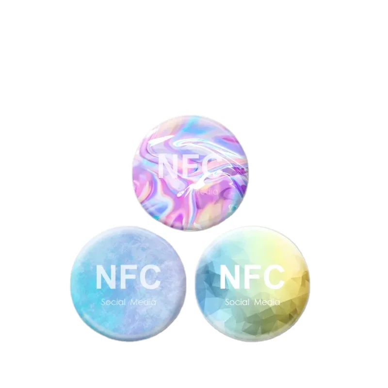 Factory price printable smart epoxy tag HF Media Share Nfc Tag Sticker RFID Epoxy label sample