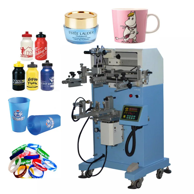 New Semi Automatic Silk Screen Printing Machine For Plastic Glass Cosmetics Bottles Paper Cup
