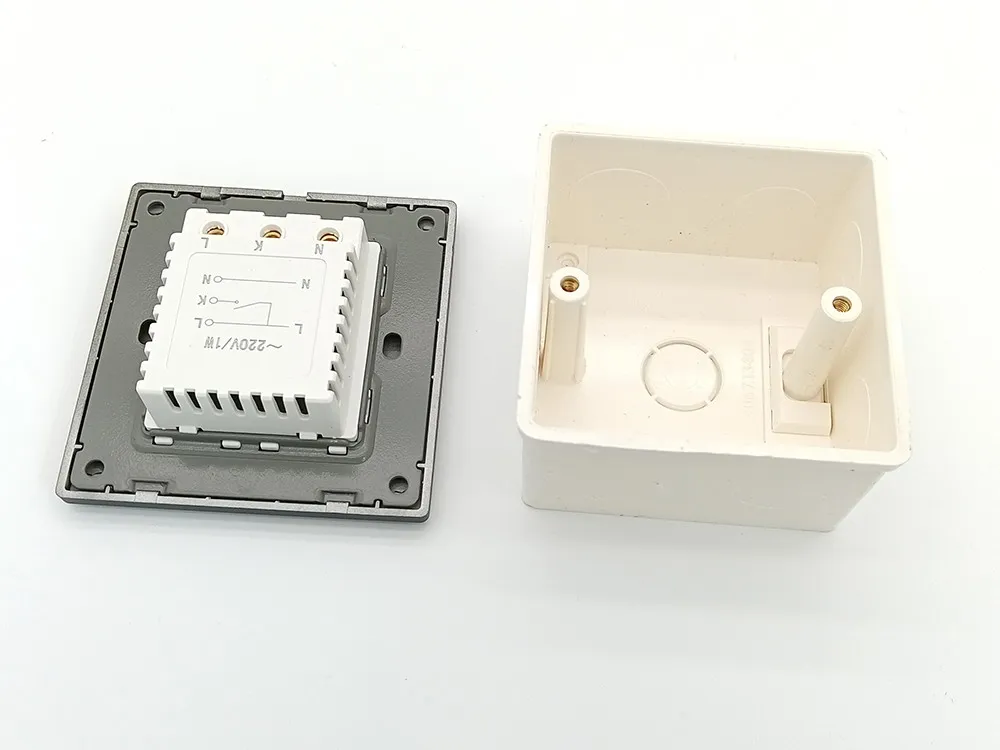 Doorbell with mounting box 86*86MM DND MUR Electric Doorbell  220V AC Small Loud Sound Doorbell For Hotel
