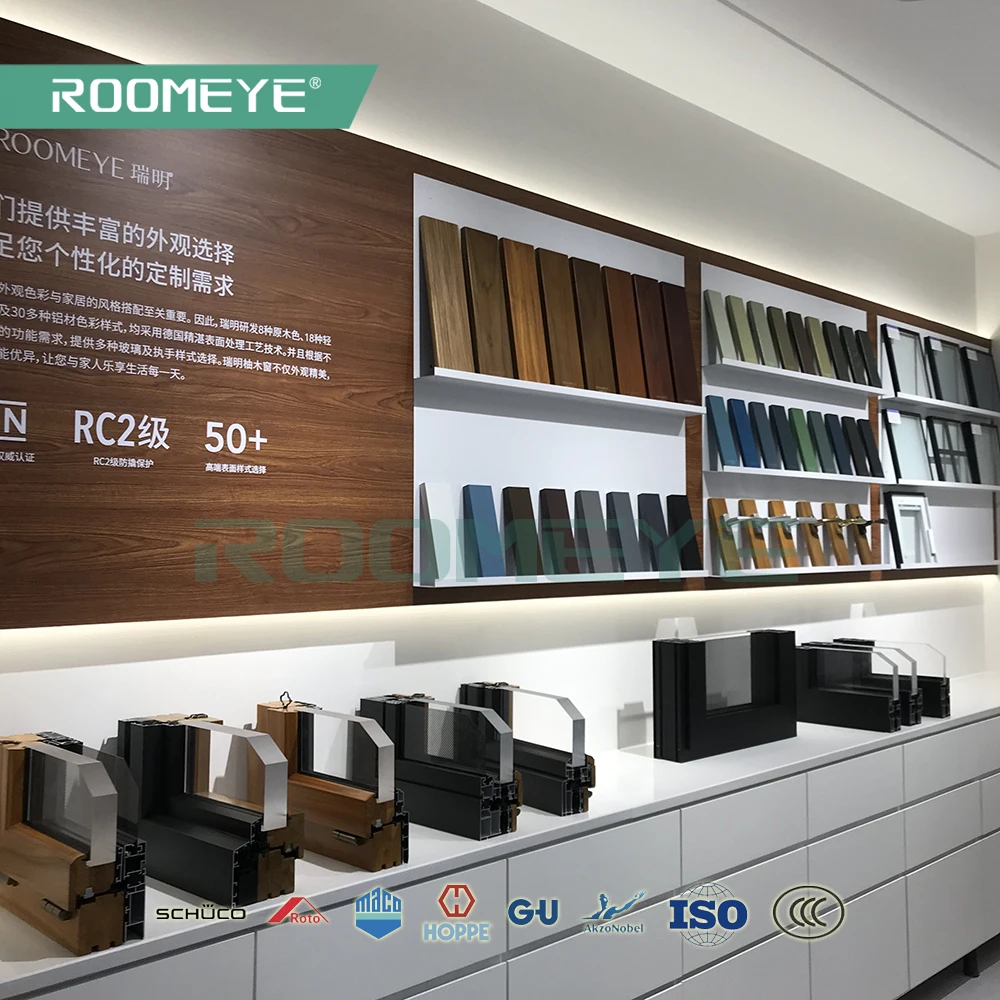 German system aluminum wood window