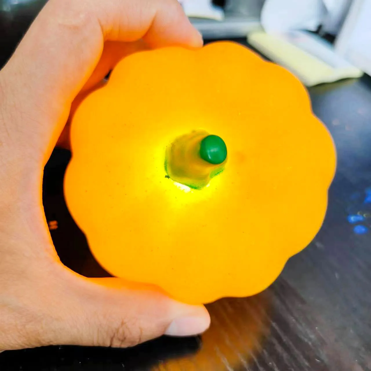 Cross-Border Halloween Soft Pumpkin Lamp DIY Graffiti Luminous Decorative Ornaments Bedroom Desktop Enhancing Holiday Atmosphere