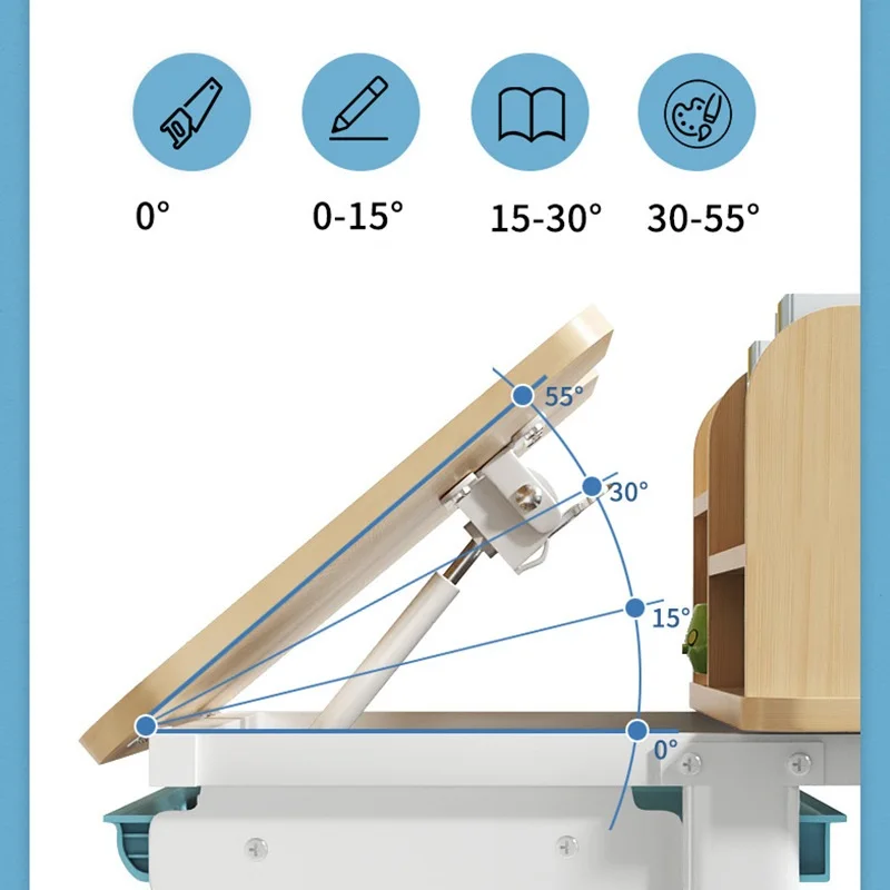 Wholesale Children Desk and Chair Set Kids Study School Adjustable Height Table for Kids and Children